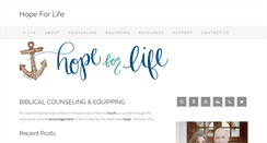 Desktop Screenshot of hopeforlifeonline.com